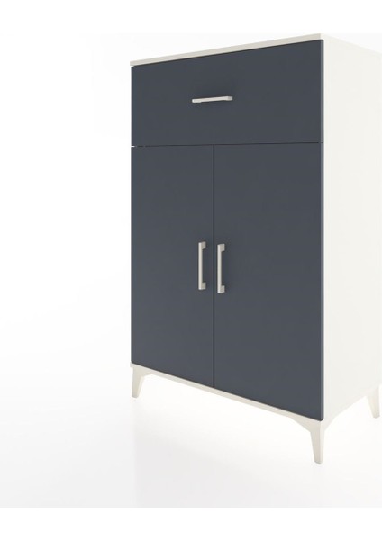Hyperion Dolap 2 Raflı Tek Çekmeceli 2 Kapaklı 88X44X134 Aytaşı-Antrasit modelleri