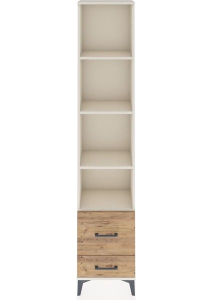 Arges Dolap 4 Raflı 2 Çekmeceli 44X30X221 Aytaşı-Çam
