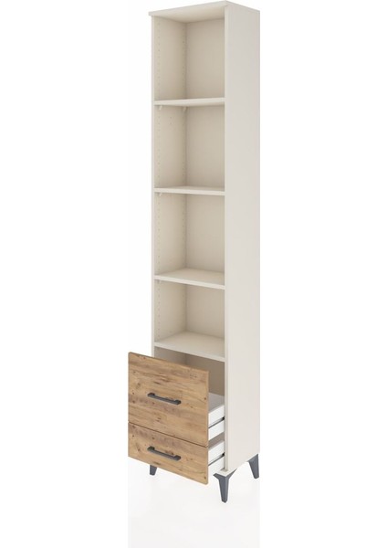 Arges Dolap 4 Raflı 2 Çekmeceli 44X30X221 Aytaşı-Çam fırsatları