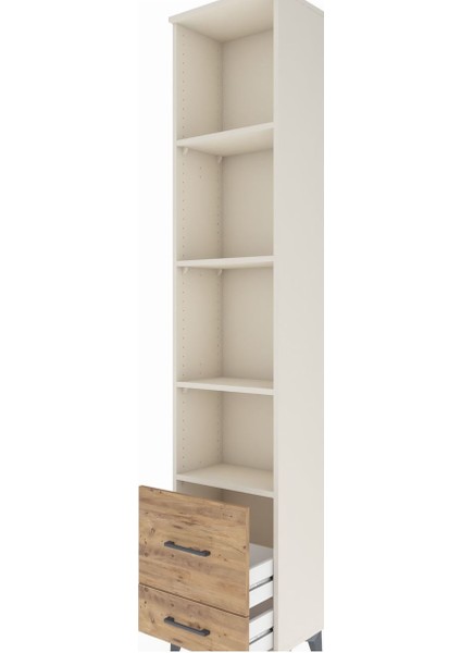 Arges Dolap 4 Raflı 2 Çekmeceli 44X30X221 Aytaşı-Çam indirimleri