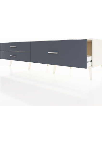 Kronos Tv Ünitesi 3 Çekmeceli 176X59X51 Aytaşı-Aytaşı/antrasit fırsatları