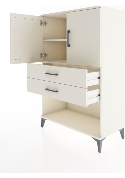Hyperion Dolap 2 Raflı 2 Çekmeceli 2 Kapaklı 88X44X134 Aytaşı-Aytaşı fırsatları