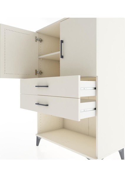 Hyperion Dolap 2 Raflı 2 Çekmeceli 2 Kapaklı 88X44X134 Aytaşı-Aytaşı indirimleri