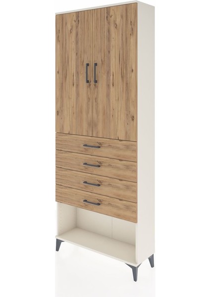 Arges Dolap 3 Raflı 4 Çekmeceli 2 Kapaklı 88X30X221 Aytaşı-Çam modelleri