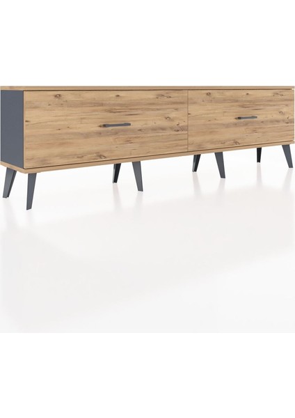 Arges Tv Ünitesi 2 Çekmeceli 176X30X51 Antrasit-Çam/çam fiyatları
