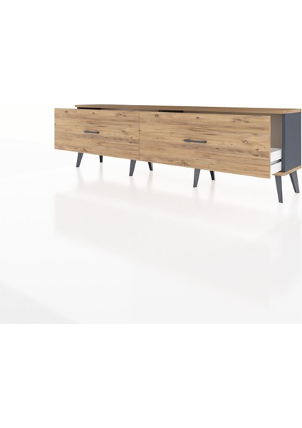 Arges Tv Ünitesi 2 Çekmeceli 176X30X51 Antrasit-Çam/çam modelleri