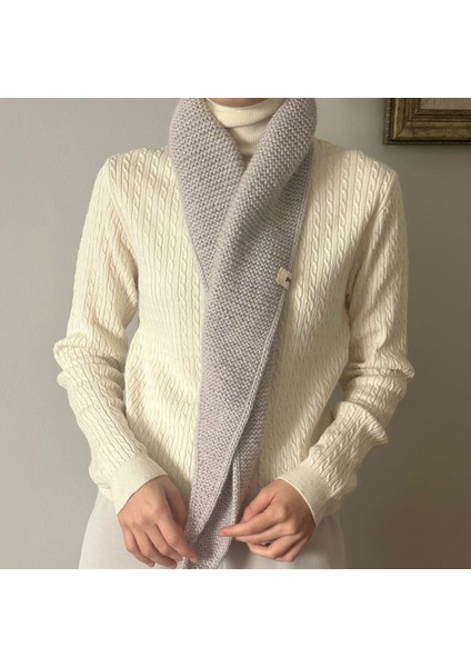 Sophie Örgü Eşarp Fular Şal Pfdkf4 Simli Gri indirimleri