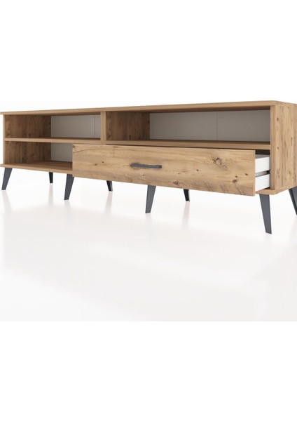 Hyperion Tv Ünitesi 2 Raflı Tek Çekmeceli 176X44X51 Çam-Çam/çam fırsatları