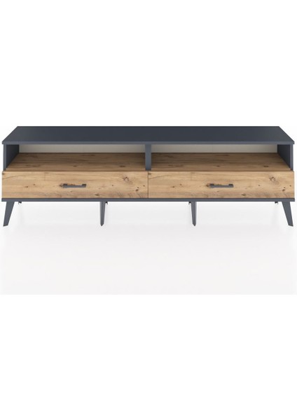 Arges Tv Ünitesi 2 Raflı 2 Çekmeceli 176X30X51 Antrasit-Çam/çam