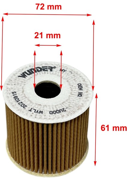 Kia Xceed 1.6 Crdi 85-100 Kw 2018 ve Sonrası Yağ Filtresi fiyatları