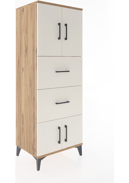 Hyperion Dolap 2 Raflı 2 Çekmeceli 4 Kapaklı 60X44X163 Çam-Aytaşı fiyatları