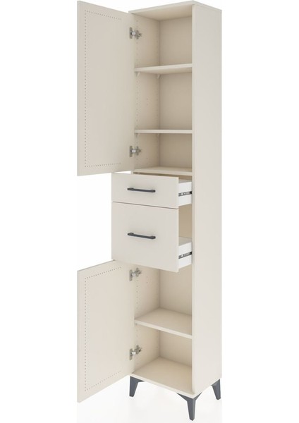 Arges Dolap 4 Raflı 2 Çekmeceli 2 Kapaklı 44X30X221 Aytaşı-Aytaşı fırsatları