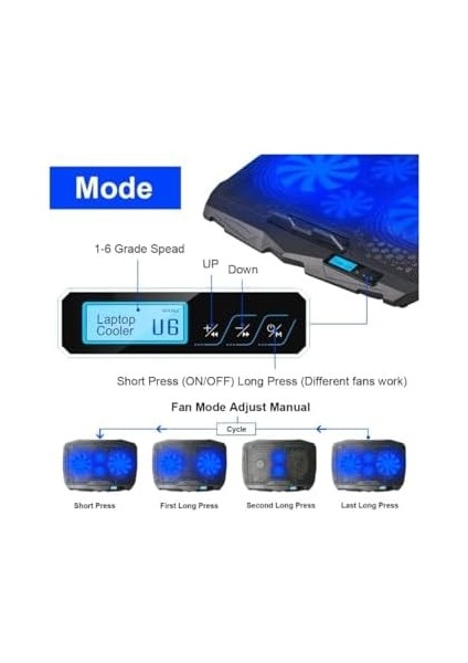 Revenge S18 Yükseklik Ayarlı 4 LED Fanlı Ayarlanabilir Laptop Soğutucu Notebook Standı fiyatları