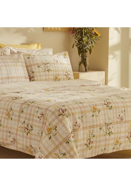 MINELLA%100 Pamuk Soft Çift Kişilik Nevresim Takımı Sarı modelleri