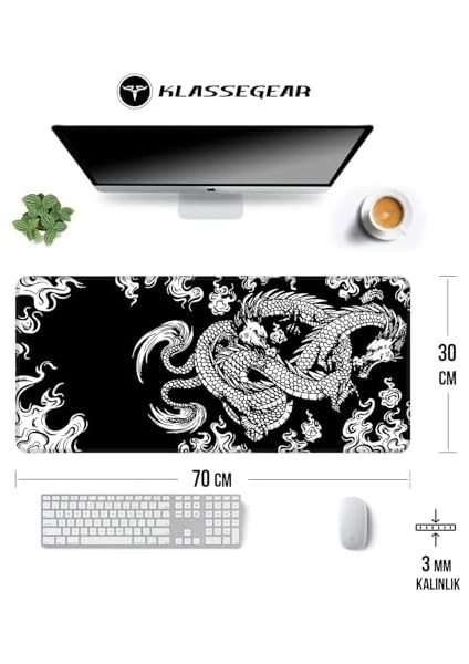 Pro - 5 Farklı Model Dikişli Kenar 70X30 cm Oyuncu Gaming Mouse Pad (Dragon Knot) fiyatları