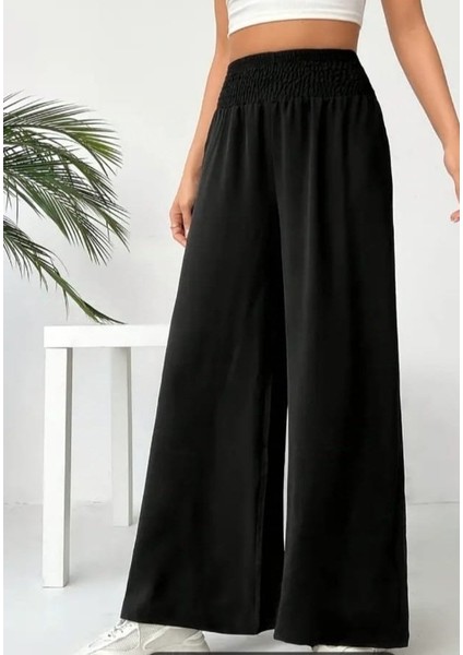 Kadın Yüksek Bel Lastikli Ithal Krep Pantolon fiyatları