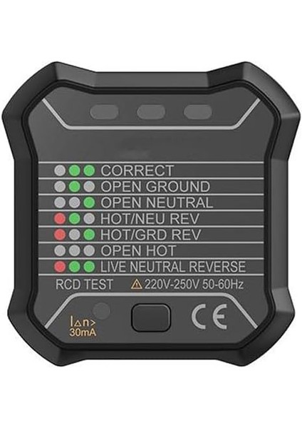 Soket Cihazı, Çıkış Kontrol Cihazı 250 V, Otomatik Nötr Canlı Topraklama Kablosu Devresi, Ab Fiş Kesici Bulucu, Topraklama Hattı Kontrol, Gerilim fiyatları