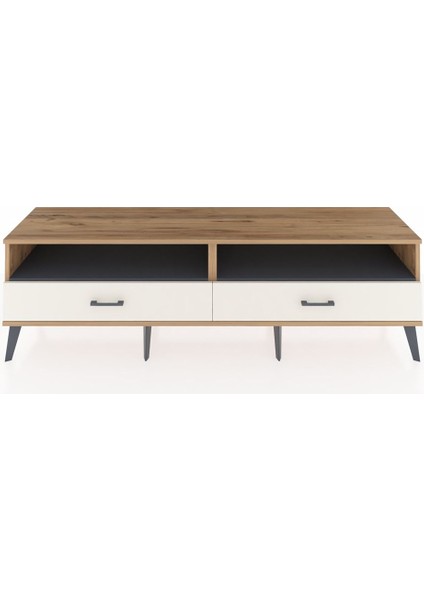 Hyperion Tv Ünitesi 2 Raflı 2 Çekmeceli 176X44X51 Çam-Antrasit/aytaşı