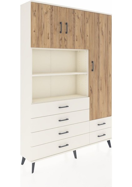 Arges Dolap 9 Raflı 6 Çekmeceli 3 Kapaklı 132X30X195 Aytaşı-Çam/aytaşı fiyatları