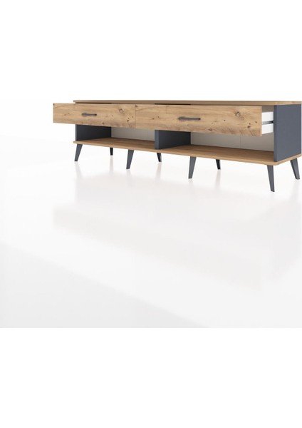 Hyperion Tv Ünitesi 2 Çekmeceli 176X44X51 Antrasit-Çam/çam modelleri
