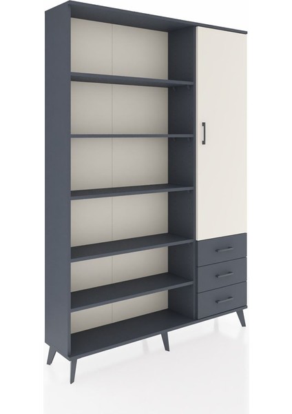 Arges Dolap 9 Raflı 3 Çekmeceli Tek Kapaklı 132X30X195 Antrasit-Aytaşı/antrasit fiyatları