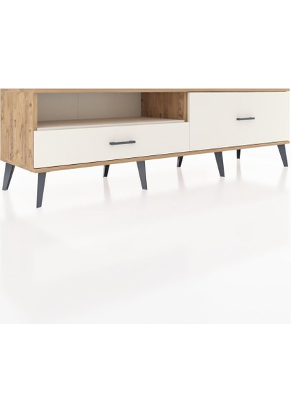 Hyperion Tv Ünitesi Tek Raflı 2 Çekmeceli 176X44X51 Çam-Aytaşı/aytaşı fiyatları