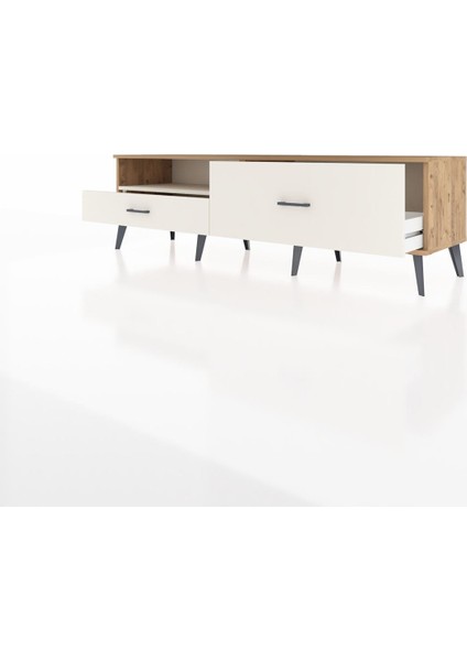 Hyperion Tv Ünitesi Tek Raflı 2 Çekmeceli 176X44X51 Çam-Aytaşı/aytaşı modelleri