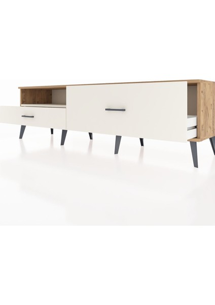 Hyperion Tv Ünitesi Tek Raflı 2 Çekmeceli 176X44X51 Çam-Aytaşı/aytaşı fırsatları