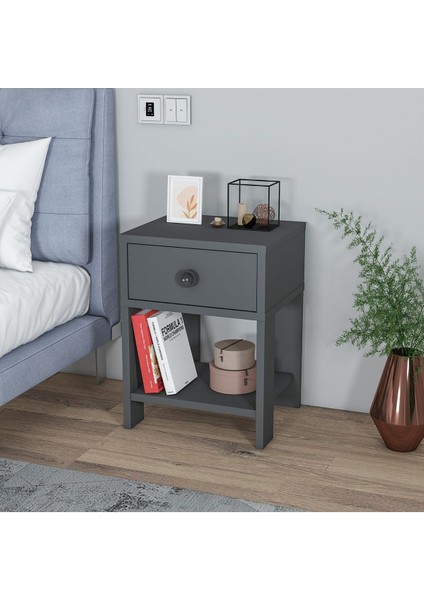 Senay Çekmeceli Raflı Komodin