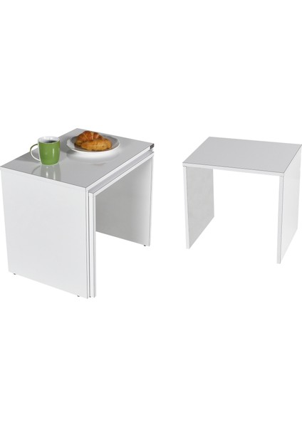 Trıple Zigon Sehpa - Lake Beyaz 55X47X40 cm (Gxyxd) fiyatları