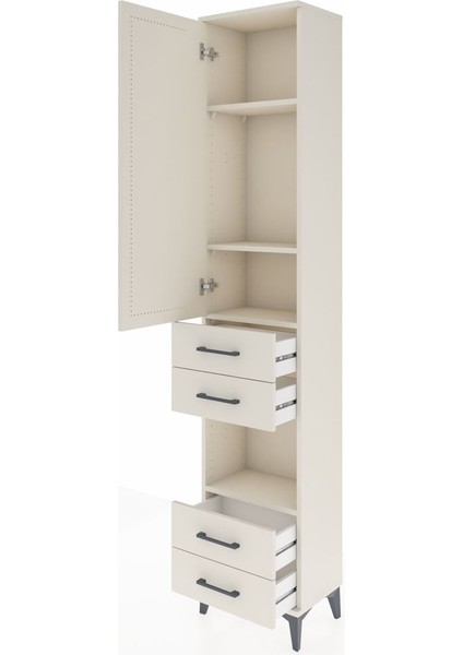 Arges Dolap 4 Raflı 4 Çekmeceli Tek Kapaklı 44X30X221 Aytaşı-Aytaşı fırsatları