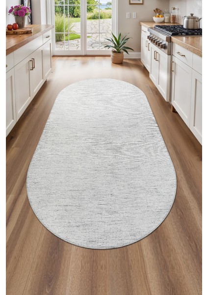 Azra Oval Beyaz Halı | Yıkanabilir, Kaymaz Taban, Yumuşak Dokulu Antre ve Mutfak Kilimi modelleri