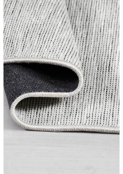 Azra Oval Beyaz Halı | Yıkanabilir, Kaymaz Taban, Yumuşak Dokulu Antre ve Mutfak Kilimi