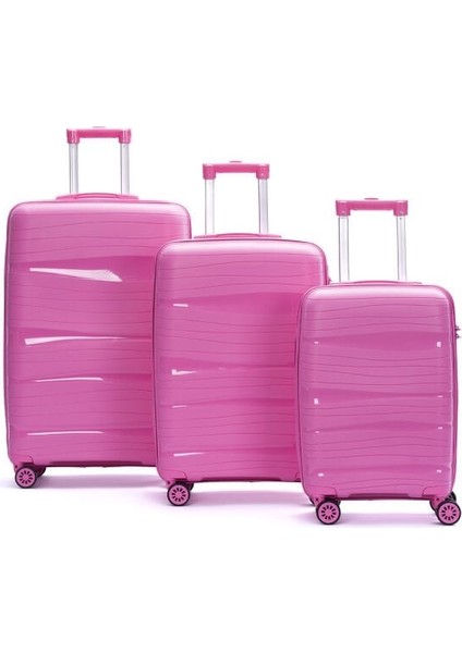 3'lü Silikon Valiz Seti Pp Kırılmaz Silikon