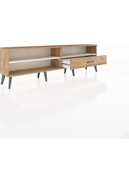Arges Tv Ünitesi 2 Raflı Tek Çekmeceli 176X30X51 Çam-Aytaşı/çam indirimleri