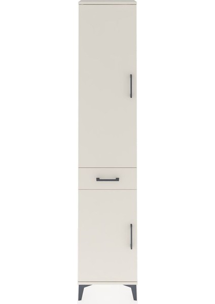 Arges Dolap 4 Raflı Tek Çekmeceli 2 Kapaklı 44X30X221 Aytaşı-Aytaşı