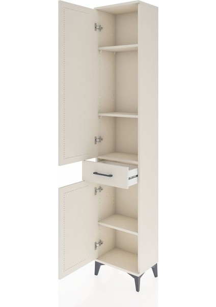 Arges Dolap 4 Raflı Tek Çekmeceli 2 Kapaklı 44X30X221 Aytaşı-Aytaşı fırsatları