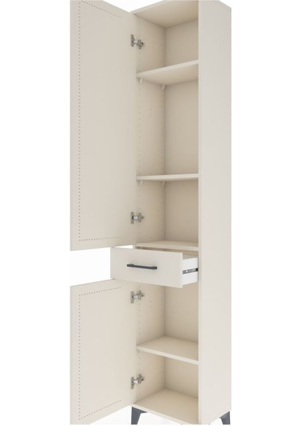 Arges Dolap 4 Raflı Tek Çekmeceli 2 Kapaklı 44X30X221 Aytaşı-Aytaşı indirimleri