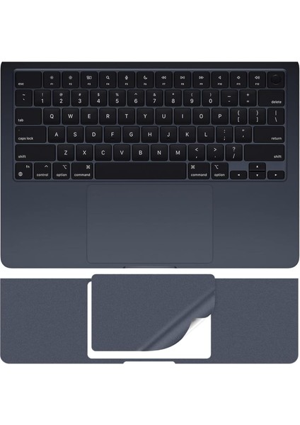 MacBook Air M2-M3-M4 Kılıf 13.6 Inç Touchpad Kaplama A2681 A3113 A3240 ile Uyumlu Çizik Darbe Önleyici Koruyucu Film Gece Mavisi