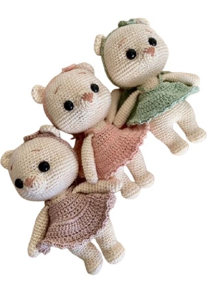 Sevimli Minnoş Ayıcıklar Amigurumi Organik Oyuncak