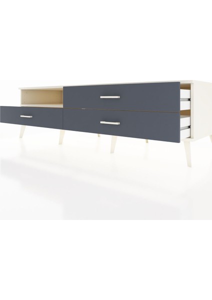 Kronos Tv Ünitesi Tek Raflı 3 Çekmeceli 176X59X51 Aytaşı-Aytaşı/antrasit fırsatları