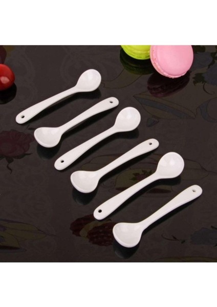 Diyarı Küçük Sade Beyaz Kaşık 10.5 6'lı Karışık