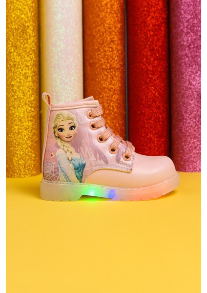 Ester Pudra Çizgi Karakter Baskılı Bağcıklı Işıklı Bebe Bot