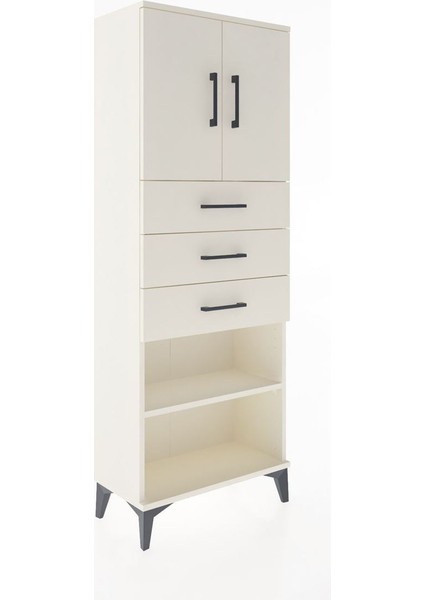 Arges Dolap 3 Raflı 3 Çekmeceli 2 Kapaklı 60X30X163 Aytaşı-Aytaşı fiyatları