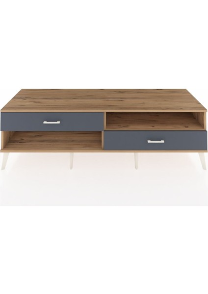Kronos Tv Ünitesi Tek Raflı 2 Çekmeceli 176X59X51 Çam-Çam/antrasit