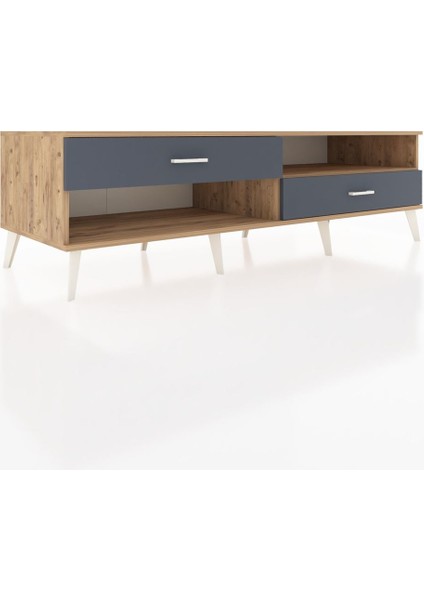 Kronos Tv Ünitesi Tek Raflı 2 Çekmeceli 176X59X51 Çam-Çam/antrasit fiyatları