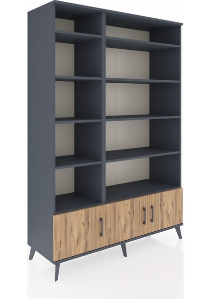 Hyperion Dolap 10 Raflı 3 Kapaklı 132X44X195 Antrasit-Çam/antrasit fiyatları