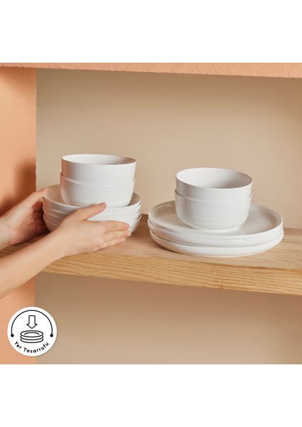 Stream Bone Blair 24 Parça 6 Kişilik Yemek Takımı