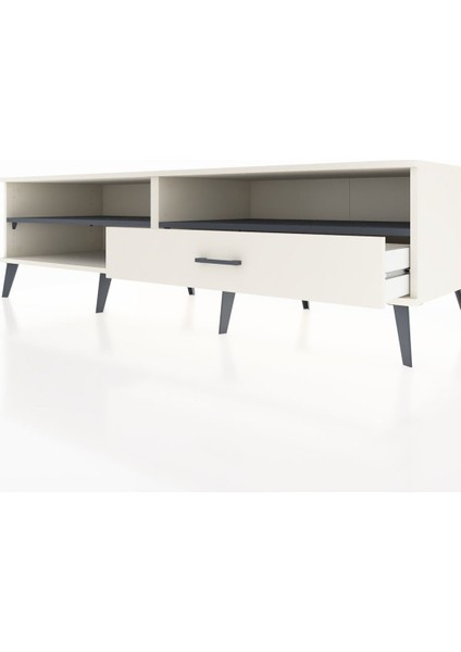 Kronos Tv Ünitesi 2 Raflı Tek Çekmeceli 176X59X51 Aytaşı-Antrasit/aytaşı fırsatları