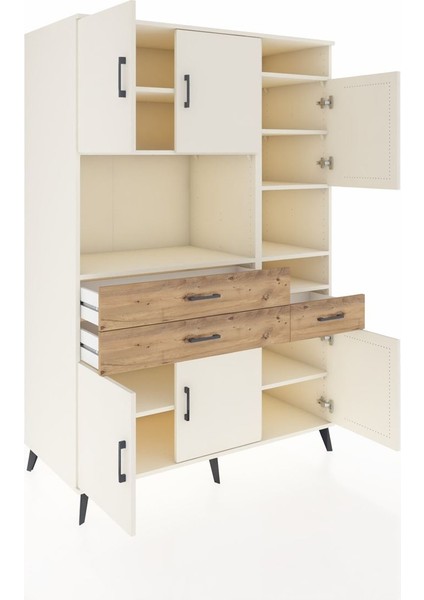 Kronos Dolap 10 Raflı 3 Çekmeceli 6 Kapaklı 132X59X195 Aytaşı-Aytaşı/çam indirimleri